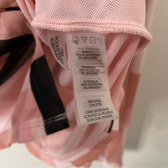 Calvin Klein Women's Printed Mesh Button Front Shirt Size XL Color Block - Picture 6 of 6